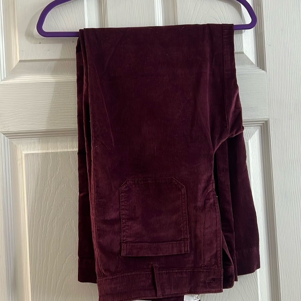 NWT LOFT burgundy wide leg, corduroy pant